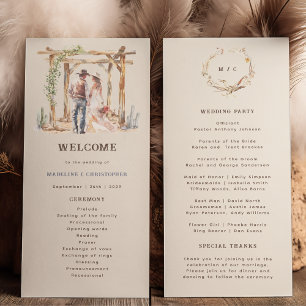 Rustic Western Ranch Programme de mariage