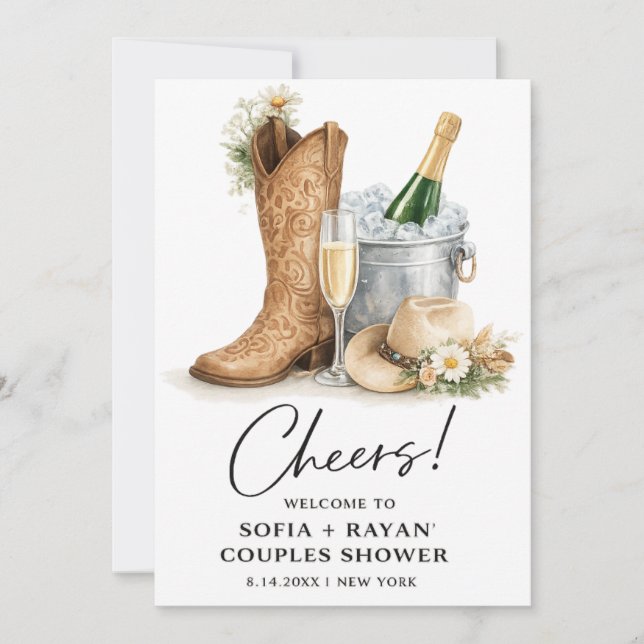 Rustic Western Wedding Invitation (Devant)