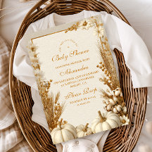 Rustic White Pumpkin Baby Dusche