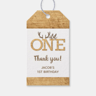 Rustic Wild One 1. Geburtstag Vielen Dank für Ihre Geschenkanhänger