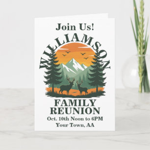 Rustic Wilderness Family Wiedersehen Karte