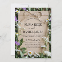 Rustic Wildflower Botanical Kraft Paper Wedding