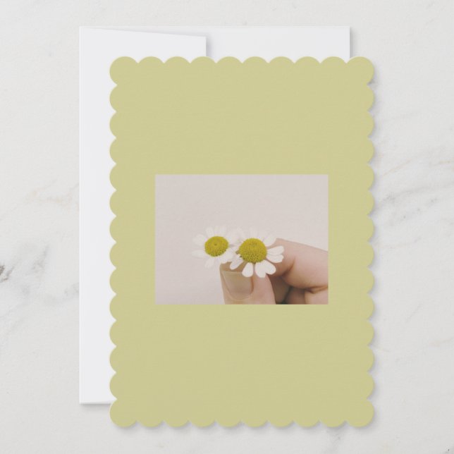 Rustic Wildflower Flat Card – Minimalist Thank You Dankeskarte (Vorderseite)