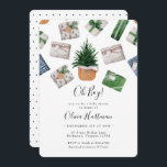 Rustic Winter Blue Green Christmas Baby Dusche Einladung<br><div class="desc">Rustic Winter Blue Green Christmas Baby Dusche Einladung</div>