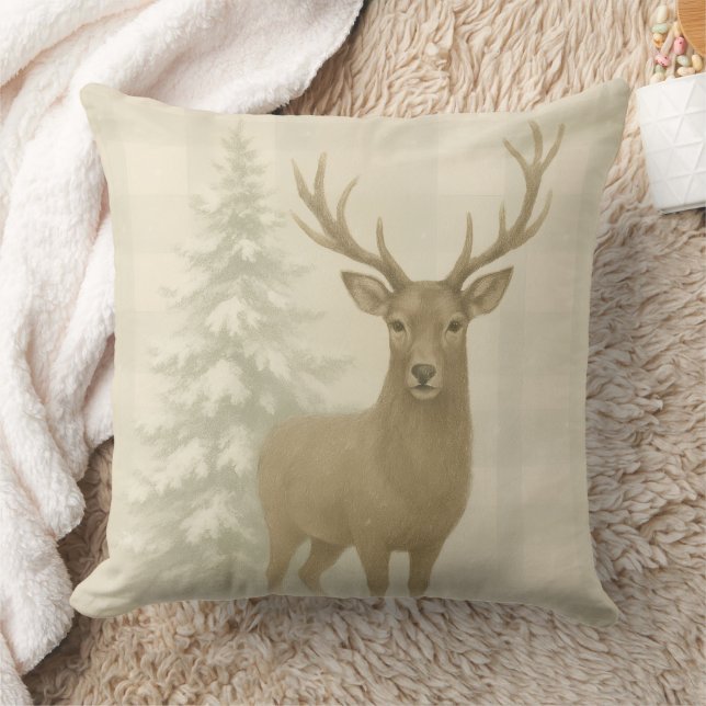 Rustic Winter Throw Pillow Kissen (Decke)