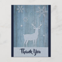 Rustic Wood Blue Rentier Country Weihnachten