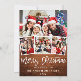 Rustic Wood Brush Script Star 4 Foto Weihnachten