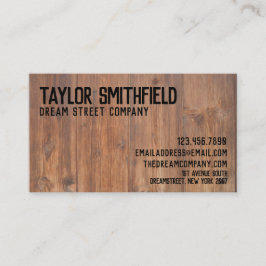 Rustic Wood Business Card Visitenkarte