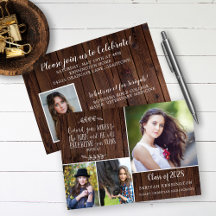 Rustic Wood Christian Graduation Bible Verse
