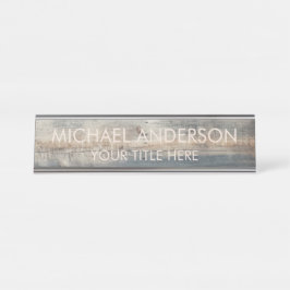 Rustic Wood Custom Schreibtischnamensplakette