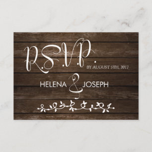 Rustic Wood Faith Répondre Carte Postale