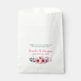 Rustic Wood Floral Rose Country Wedding Vielen Dan Geschenktütchen