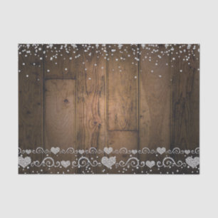 Rustic Wood Glam Diamonds Glitzer Birthday Party Seidenpapier