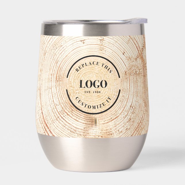 Rustic Wood Grain Custom Logo & QR Code Branding  (Links)