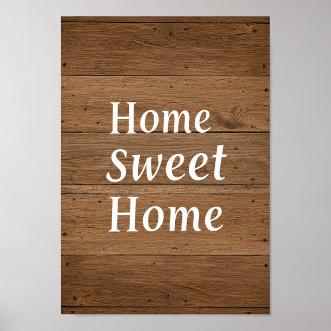 Rustic Wood Grain Wall Art Poster (Vorne)