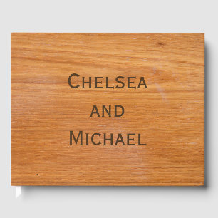Rustic Wood Livre D'Invitation Avec Noms Mariée Gr