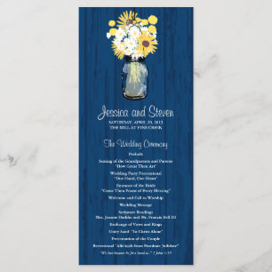 Rustic Wood Mason Jar und Wildblumen Programm