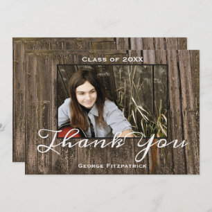 Rustic Wood Modèle photo Graduation secondaire