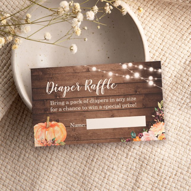 Rustic Wood Pumpkin Baby Dusche Windel Raffle (Von Creator hochgeladen)