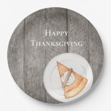 Rustic Wood Pumpkin Pie Happy Thanksgiving