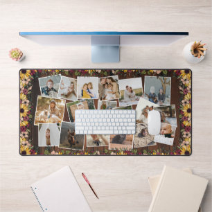 Rustic Wood Sunflowers Famille 18 Photo Collage