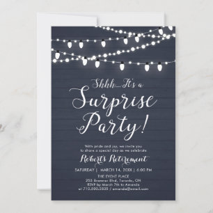 Rustic Wood Surprise Retraite Party Invitation