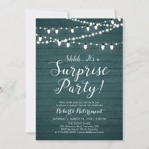 Rustic Wood Surprise Retraite Party Invitation