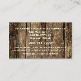 Rustic Wood Wedding Card Begleitkarte