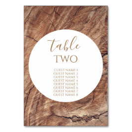 Rustic Wood Wedding Guest Names Tischnummer