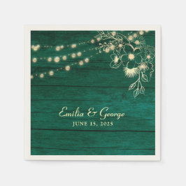 Rustic Wood Wedding Napkins Serviette
