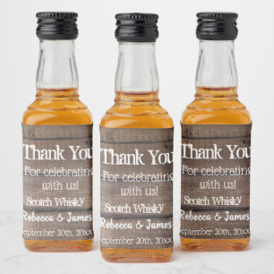 Rustic Wood Wedding Vielen Dank für Ihr Interesse Alkoholflaschenetikett