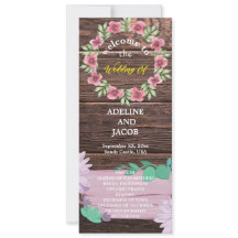Rustic Wooden Blumenzettel
