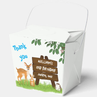 Rustic Woodland Animals Birthday  Geschenkschachtel