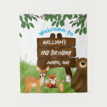 Rustic Woodland Birthday Party Forest Animals
