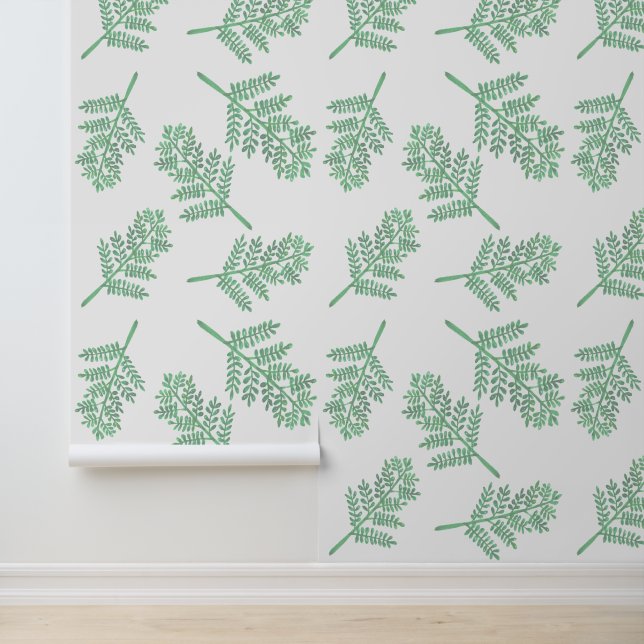 Rustic Woodland Ferns Tapete (Anwendung)