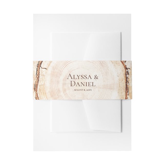 Rustic Woodland Wedding Personalized Einladungsbanderole (Vorderseite Beispiel)