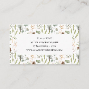 Rustic Woodland Wedding Website UAWG Visitenkarte