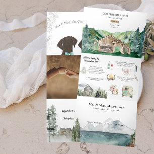 Rustic Woods Barn Wedding   Tri-Fold Invitation