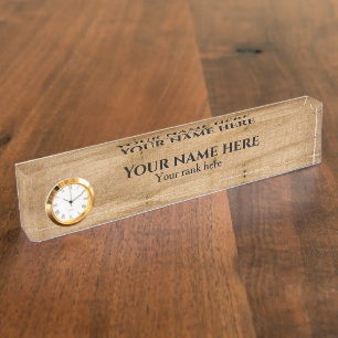 Rustic Woods Schreibtischplatte Namensplakette