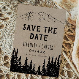 Rustic Woodsy Mountain Enregistrer la carte Date