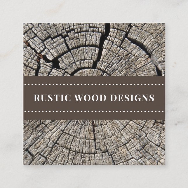 Rustic Woodworker Square Business Card Quadratische Visitenkarte (Vorderseite)