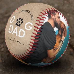 Rustic World's Best Dog Dad 2 Foto Baseball
