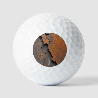 Rustic 'Worn' Metal Keychain  Golfball