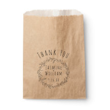 Rustic Wreath Kraft Paper Danke Personalisiert