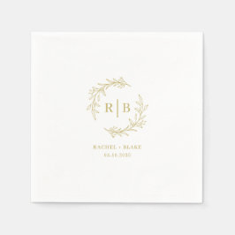 Rustic Wreath Wedding Probe Party Serviette