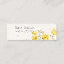 Rustic Yellow Wildflower Botanical Earring Display