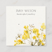 Rustic Yellow Wildflower Botanical Earring Display