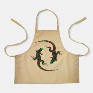 Rustic Yin Yang Lizards Schürze