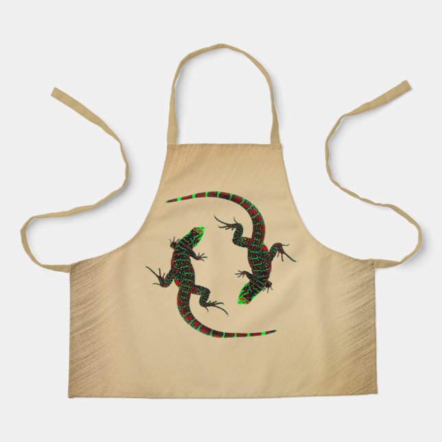 Rustic Yin Yang Lizards Schürze (Vorderseite)