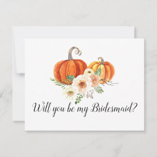Rustica Pumpkins wird meine Bridesmaid Card sein Dankeskarte